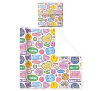 Birthday Wrapping Paper 10 Sheets,Colored Pattern Birthday Wrapping Tissue Paper for Gift Bags Crafts,27.56 x 19.66 Inch (Style B)