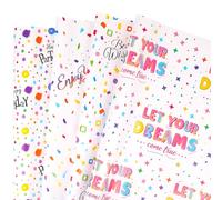 Birthday Wrapping Paper, 8 Sheets Multicolor Party Gift Wrap 50X70CM Rainbow Spot Kraft Paper for Women Kids Girls Party Baby Shower(Birthday)