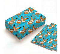 Birthday Wrapping Paper Funny Seagull Cake Folded Sheets, Heavyweight Kraft Paper 20 x 28 Inches, Cute Animal Gag Gift Wrap for Men Women Kids, Humorous Joke Theme