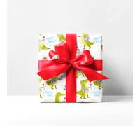 Birthday Wrapping Paper - Happy Birthday Lettering Gift Wrap, Floral Butterfly, Hearts & Scallop Design, Colorful Party Wrapping Paper for Kids & Adults (Alligators, 60cm x 65cm)