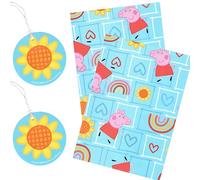 Birthday Wrapping Paper Set 2 Sheets of 50cm x 70cm Easy Cut Sheets and 2 Matching Gift Tags - (Peppa Pig)