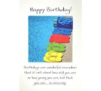 Birthdays Are Wonderful Reminders - Pix & Pagels Heartfelt Sentimental Verses Fold Out Keepsake Greeting Card (Happy Birthday)