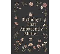 Birthdays That Apparently Matter: A5 Birthday Log Book for Important Dates and Reminders