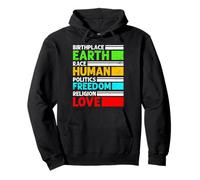 Birthplace Earth Race Human Freedom Love Unity Message Pullover Hoodie