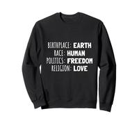 Birthplace Race Politics Religion Diversity Sweatshirt