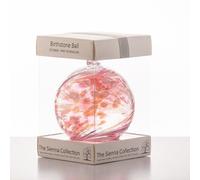Sienna Glass October Birthstone Glass Friendship Ball-Pink Tourmaline, 11 x 11 x 14 cm