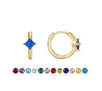 Birthstone Earrings for Women Trendy Emerald Birthstone Earring Dainty Small 14k Gold Plated Huggie Hoop Earrings Cubic Zirconia Earring Birthday Gifts for Women Jewelry, Small, Cubic Zirconia