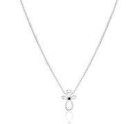 Birthstone Guardian Angel Necklace for Girls | Sterling Silver Birthstone Pendant | Christening or Birthday Gift (September - Sapphire)