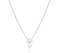 Birthstone Guardian Angel Necklace for Girls | Sterling Silver Birthstone Pendant | Christening or Birthday Gift (November - Citrine)