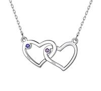 Birthstone Necklaces for Women-Personalised July Birthday Gifts for Her Teen Girls Aunt Mum Friend Sister Wife Daughter Grandma-Love Heart Promise Jewellery