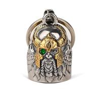 Birthstone Odin Guardian Bell for Motorbikes: Viking Gremlin Bell Motorcycle, Keychain Key Rings Motorbike Accessories Lucky Viking Gifts for Men and Women