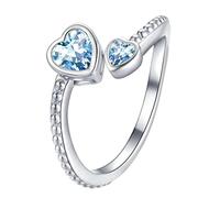 Birthstones Anxiety Decompression Rotating Ring Decompression Ring Birthday Gift for Her Minimalist Crystal Ring Birthstones Rhinestone Ring Adjustable Opening Folder Four Rings, Einheitsgröße, Copper
