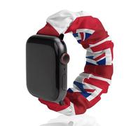 Birtish And Netherlands Flag Fashion Scrunchie Watch Strap Compatible with IWatch Series 1 2 3 4 5 6 Elastic Replacement Band