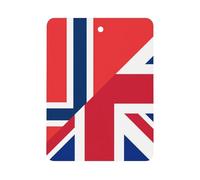 Birtish And Norway Flag Automotive Air Fresheners Mirror Aromatherapy Tablets Ornament Car Fragrance Scented Cards Square