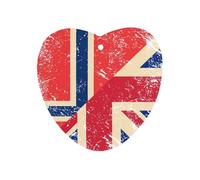 Birtish And Norway Vintage Flag Car Air Freshener Automotive Aromatherapy Tablets Hanging Scented Cards Rearview Mirror Love form