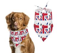 Birtish And South Korea Flag Funny Dog Bandanas Cute Triangle Cat Pet Scarf Bib for Holiday Party Gift