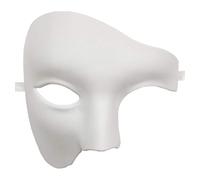 Biruil Phantom of The Opera Masquerade Mask Half Face Venetian Mardi Gras Party Mask (White)