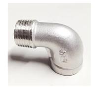 BIRXPMOS 2" BSP Female to Male Thread 304 Stainless Steel 90 Degree Elbow Connector Pipe Fitting water oil air