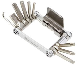 Birzman Feexman E-Version 15 Multi-Tool for Bikes & Cycling - 15 Functions, Lightweight, Compact Bike Tool with Hex Keys, Torx, Screwdrivers, and Chain Breaker, Silver