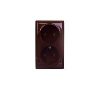 BIS surface mounted socket double b/u Brown GN-2B/24