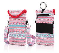 Bisanzoya Neoprene Phone Sleeve Pouch Case Bag RFID Blocking | for Men Women w/Crossbody Strap/Neck Lanyard for iPhone 17/16/15/14 Pro Max, Samsung S25，Pixel 10