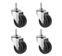 BiSaXieTa M16 Threaded Stem Swivel Caster, 3/4/5 Inch Heavy Duty Industrial Caster, Furniture Nylon Castor, No Noise, Set of 4, for Industrial, Furniture(Swivel,4inch)