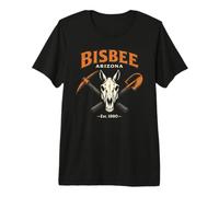 Bisbee Arizona Mining Mule Skull Pickaxe Shovel Premium T-Shirt