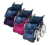 Biscay Deluxe Wheelchair Cosy - Medium | Purple | Waterproof Polyester & PVC Quilted Fleece Lined Zipped Opening Adjustable Buckled Loops Wheelchair Cosy for Protection from Elements