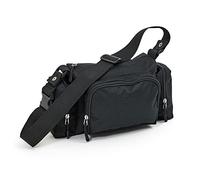 Biscay Wheelchair & Mobility Scooter Handy Bag - Black | Waterproof 5 Zipped Pockets Security Bag Adjustable Straps Safe Durable PVC Lined Polyester Essential Accessory for Mobility Aid