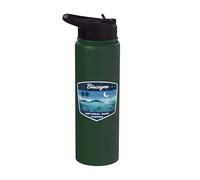 Biscayne National Park Florida Ocean Turtle Fish Palm Trees Stainless Steel Insulated Water Bottle