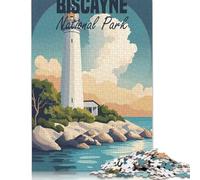 Biscayne National Park Poster Puzzle Jigsaws 500 Pieces for Adults Puzzle Adult Jigsaw Puzzle Jigsaw Puzzles for Adults Educational Game Challenge Toy 500pcs (52x38cm)