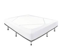Biscaynebay Decorative Box Spring Cover Twin & Twin XL Size, White Luxurious Jersey Knitting Stretchy Wrap Around 4 Sides Bedskirt for Home/Hotels, Easy Fit Wrinkle Free Machine Washable