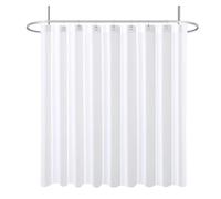 Biscaynebay Fabric Extra Wide Shower Curtain Liners, White 108 Inch Width by 72 Inch Length, Water Resistant Bathroom Curtains, Rust Resistant Grommets Top Weighted Bottom Machine Washable