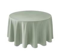 Biscaynebay Round Tablecloth 90 Inch-Sage Outdoor Fabric Table Cover-Small Circle Folding Table Cloths Linen Water Resistant Washable for Kitchen Dining Picnic Patio Outdoor Party Restaurant Tables
