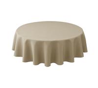 Biscaynebay Textured Fabric Round Tablecloths 70 Inches in Diameter, Natural Water Resistant Tablecloths for Dining, Kitchen, Wedding, Parties etc. Machine Washable