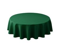 Biscaynebay Textured Fabric Round Tablecloths, Water Resistant Spill Proof Washable Tablecloths for Dining, Kitchen, Wedding, Parties etc, Hunter Green 60 Inch in Diameter