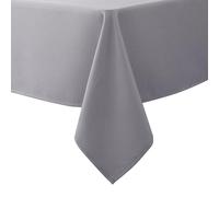 Biscaynebay Textured Fabric Table Cloth Tablecloths 60 X 108 Inches Rectangular, Silver Grey Water Resistant Spill Proof for Dining, Kitchen, Wedding and Parties, Machine Washable