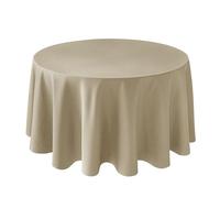 Biscaynebay Textured Fabric Tablecloths 90" Round for Tables' Diameters from 36" to 60", Natural Water Resistant Washable Tablecloths for Dining, Kitchen, Wedding, Parties etc