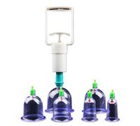 bisch 6Pcs Vacuum Cupping Sets With Pumping Gun Suction Cups Back Massage Body Cup Detox Anti Cellulite Therapy Cans Healthy Care Jars