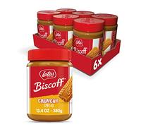 Biscoff Sweet Spread Crunchy - Caramelised Biscuit Spread - Speculoos Flavour - Vegan Friendly (380g x 6)
