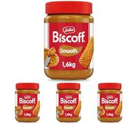 Biscoff - Sweet spread - Smooth - Extra Large Jar - Caramelised biscuit flavor - Vegan - Nut free - No colours or added flavours - 1.6kg (Pack of 4)