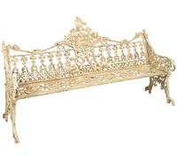 Biscottini Antique Cast Iron Bench 180x65x100 Outdoor Heavy Duty
