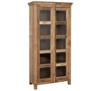 Biscottini Antique Reclaimed Solid Wood Display Cabinet 183x91x41 cm