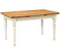 Biscottini Antique White Extendable Wood Table Country 140x80 cm Dining
