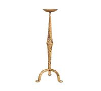 Biscottini Antique Wrought Iron Candelabra 19 x 19 x 47 cm - Floor Candelabra Finish - Shabby Candlestick - Vintage Home Decor Accessories