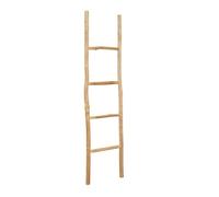 Biscottini Bamboo Bathroom Towel Ladder 150 x 3.5 x 37 cm - Decorative Wooden Ladder - Mute Servo for Bedroom or Towel Ladder - Wooden Ladder - Wall Mounted Towel Ladder Metal