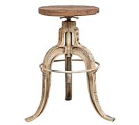 Biscottini Cast Iron Adjustable Kitchen Stool Bench 50x60 cm