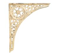 Biscottini Cast Iron Shelf Bracket 60x50x8 Antique Gold Wall Support MPN G0913-2