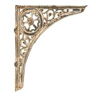 Biscottini Cast Iron Wall Shelf Bracket 60x8x50 Antique 1 Pc Outdoor