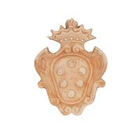 Biscottini Coat of Arms of the Medici Terracotta 56x6x42 cm | Handmade Wall Decoration